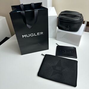 Mugler Fragrance Shopping Bag, Amenity Case and 2 Pouches Thierry Mugler Parfums
